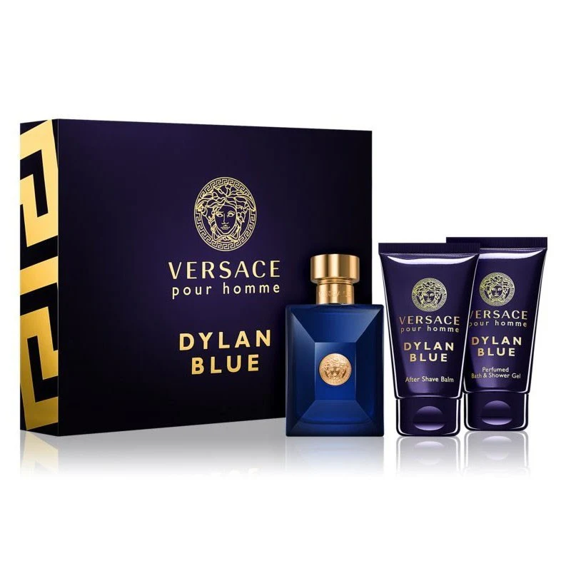 Versace Pour Homme Dylan Blue Gift Set 100ml EDT + 150ml Shower Gel + 5ml EDT